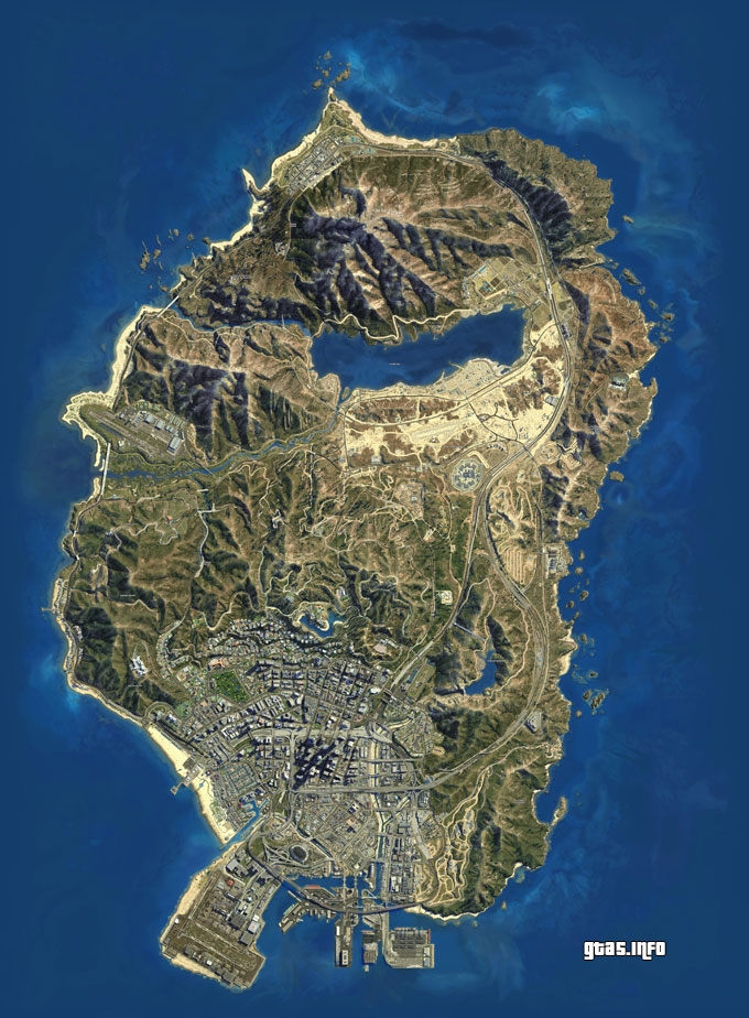 Here's The Map Of 'GTA 5's' Los Santos